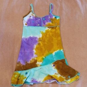 Blue jeweled mosaic dress